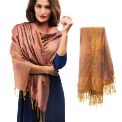 Shimmering Shawl (Golden Brown)