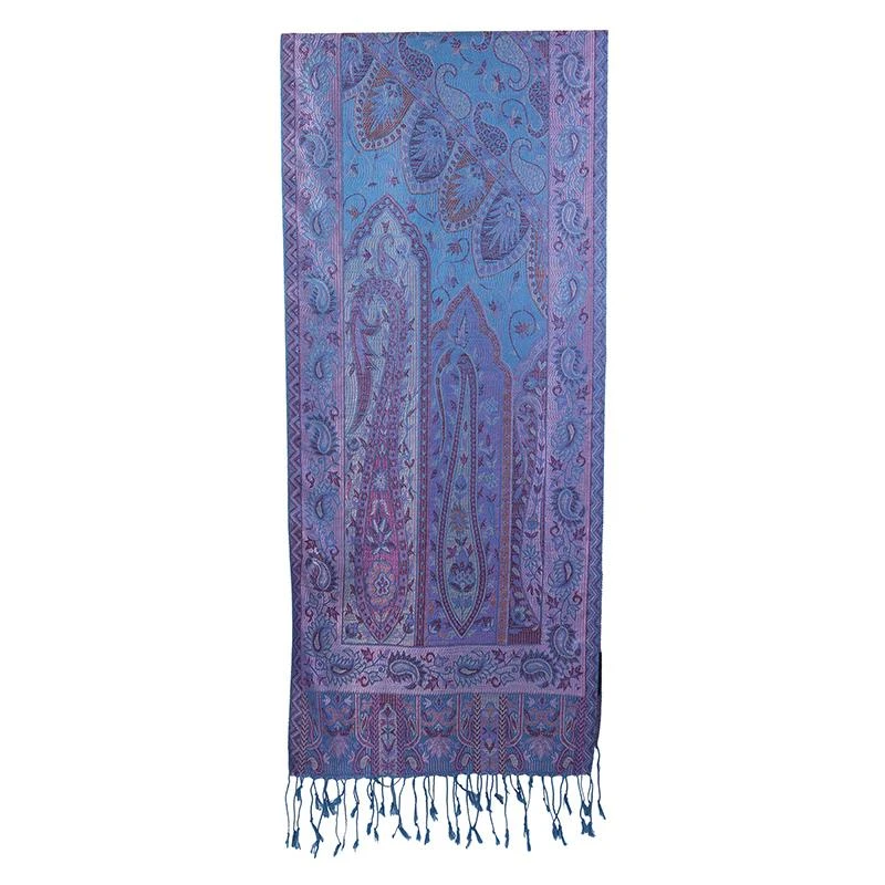 Bon Voyage Silk Scarf (Blue)
