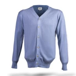 Cashmere Cardigan (Steel Blue)