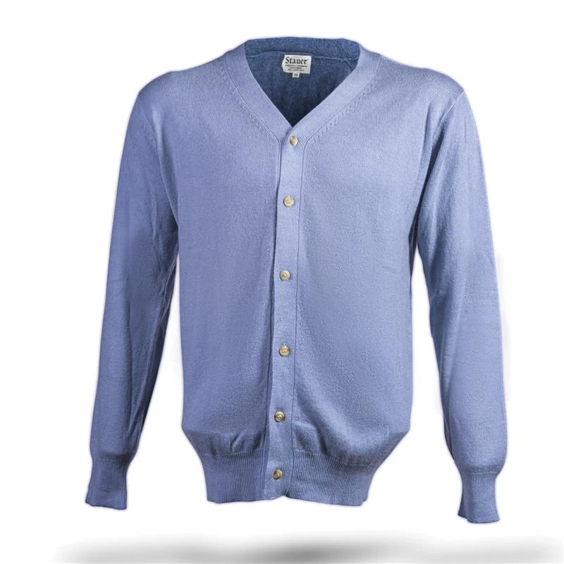 Cashmere Cardigan (Steel Blue)