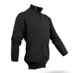 Cashmere Full-Zip Sweater (Black)