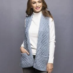 Genuine Irish Wool Gilet Vest (Mist)