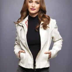 Torino Leather Jacket (White)